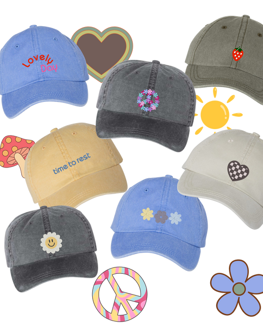 Yellow Daisy Smiley Hat