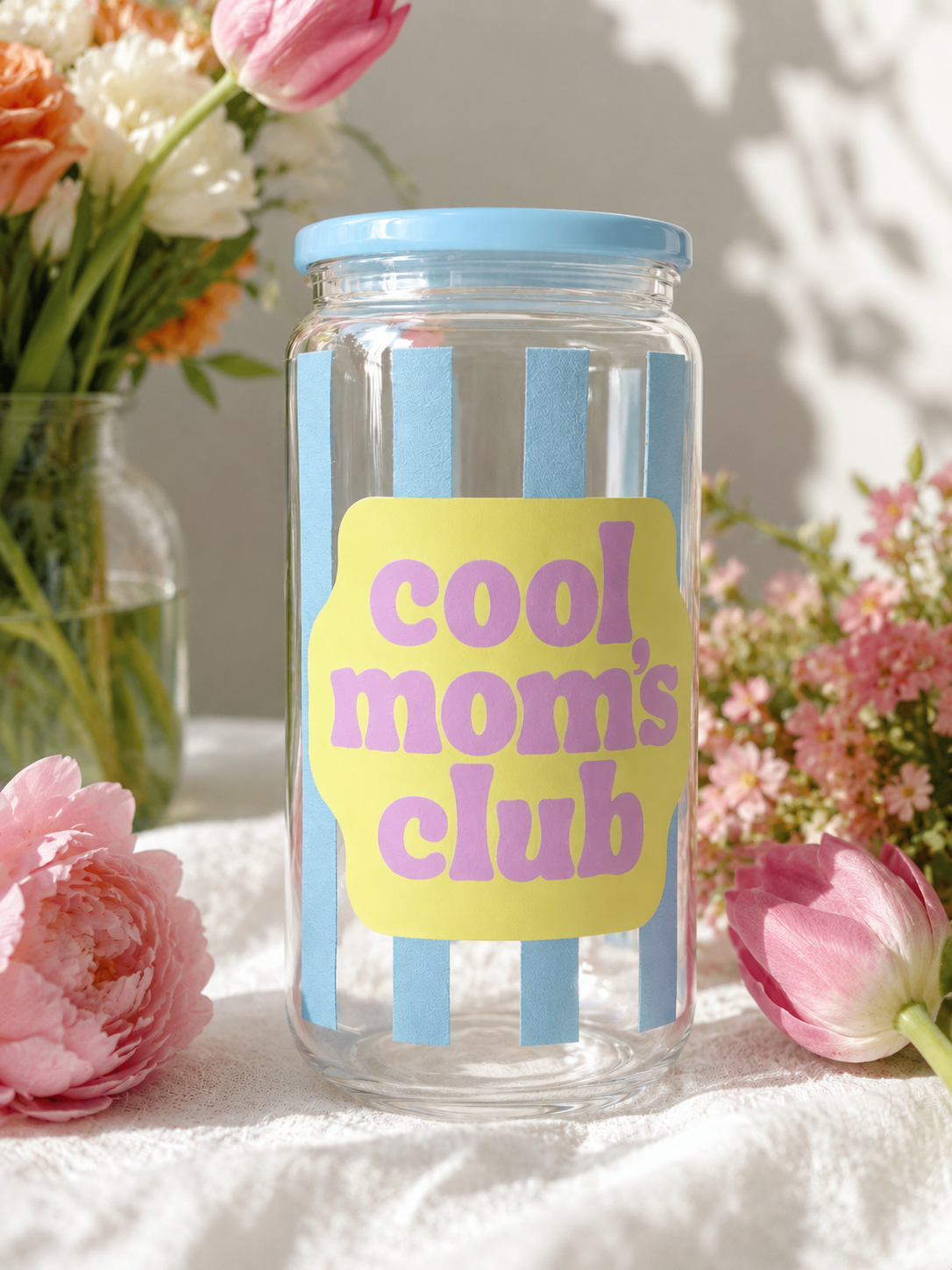 Cool Moms Club Glass Tumbler