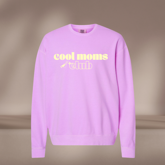 Purple Cool Mom's Club Crewneck