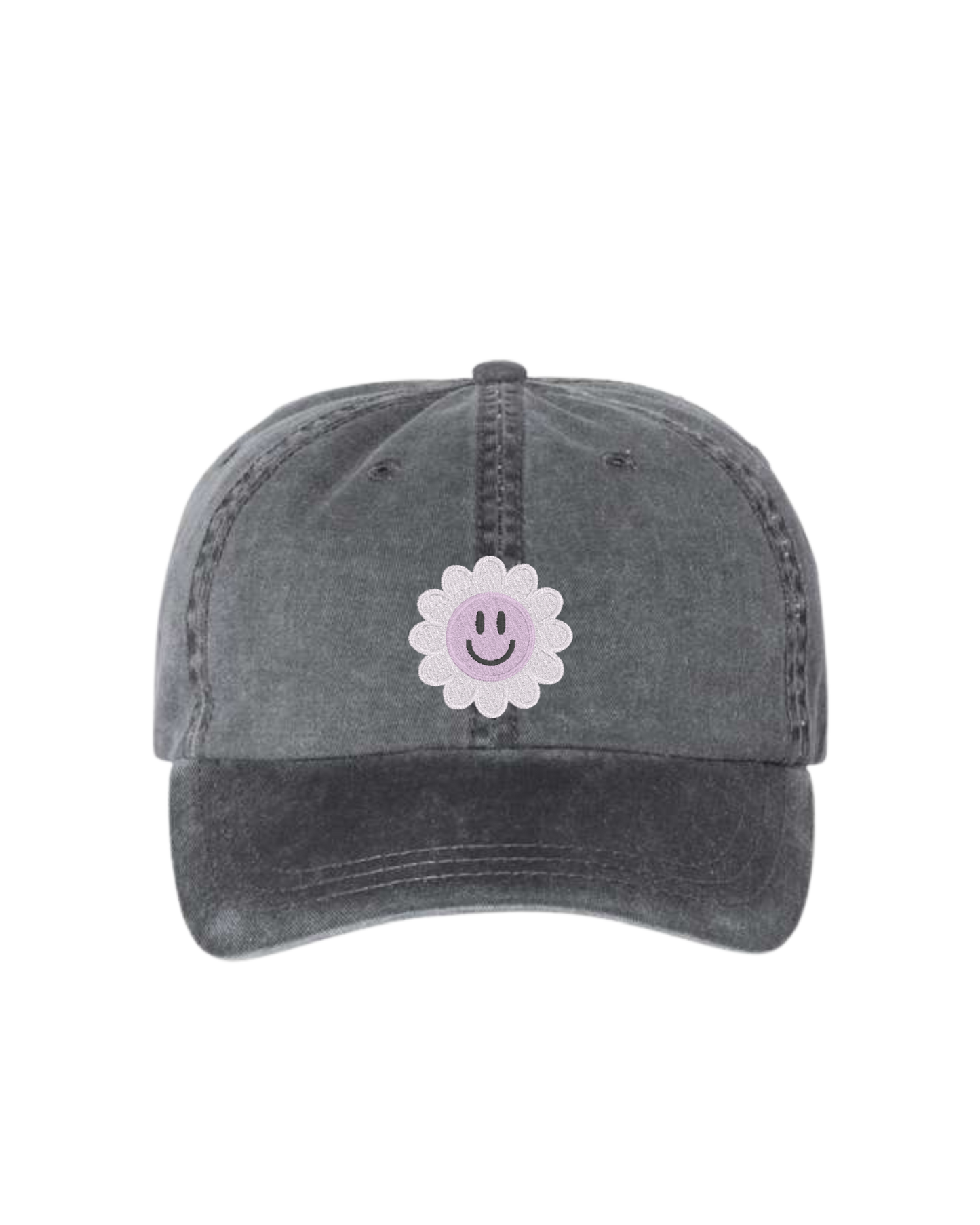 Purple Daisy Smiley Hat