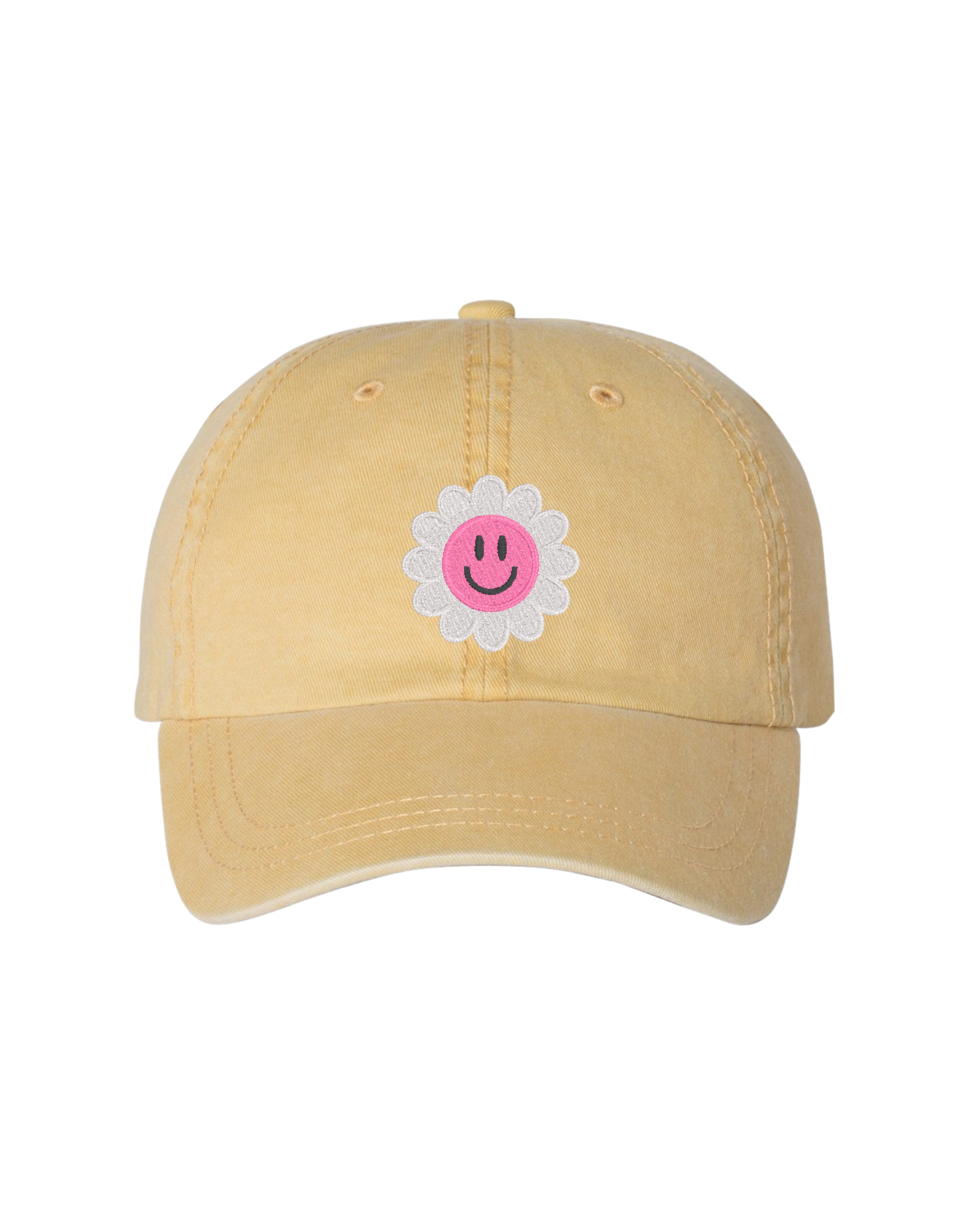 Pink Daisy Smiley Hat
