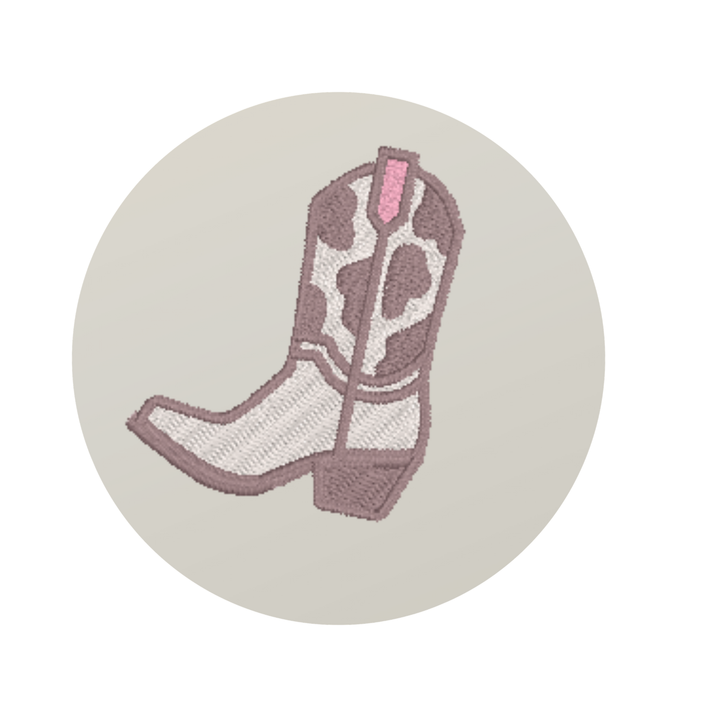 Embroidered Cowboy Boot Tote Bag
