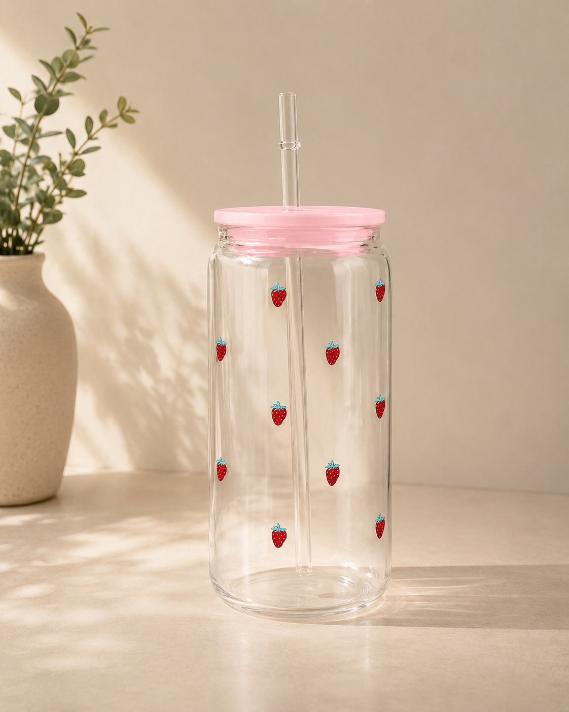 Mini Strawberry Glass Tumbler