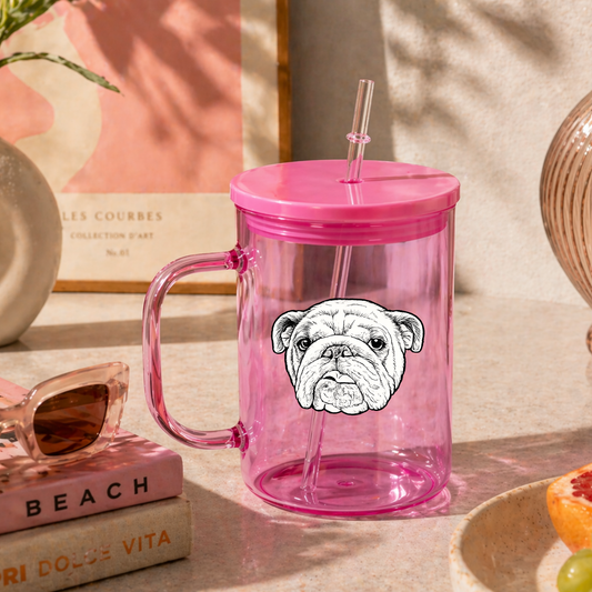 Candy Colour Glass Mug Tumbler