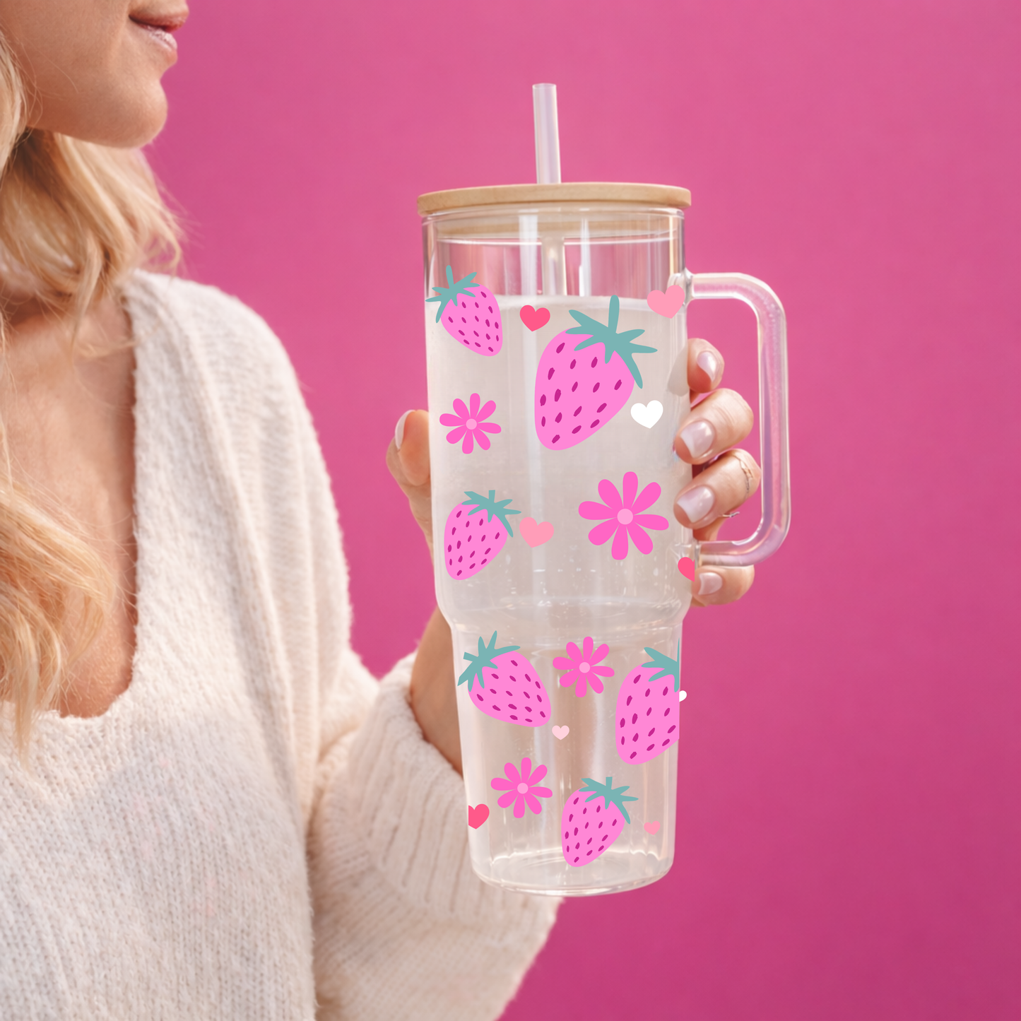 Glass Tumbler with Handle
