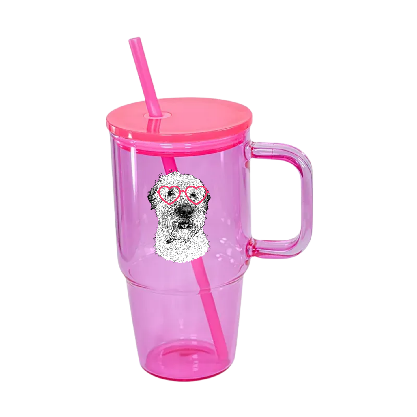 Candy Colour Glass Tumbler