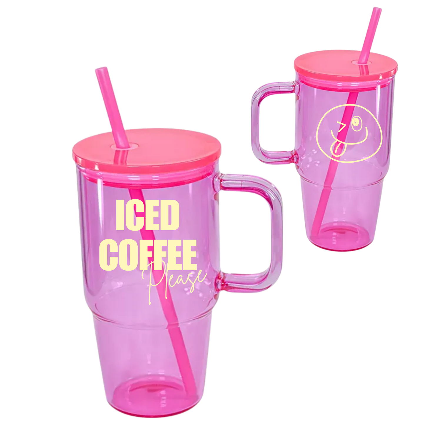 Candy Colour Glass Tumbler