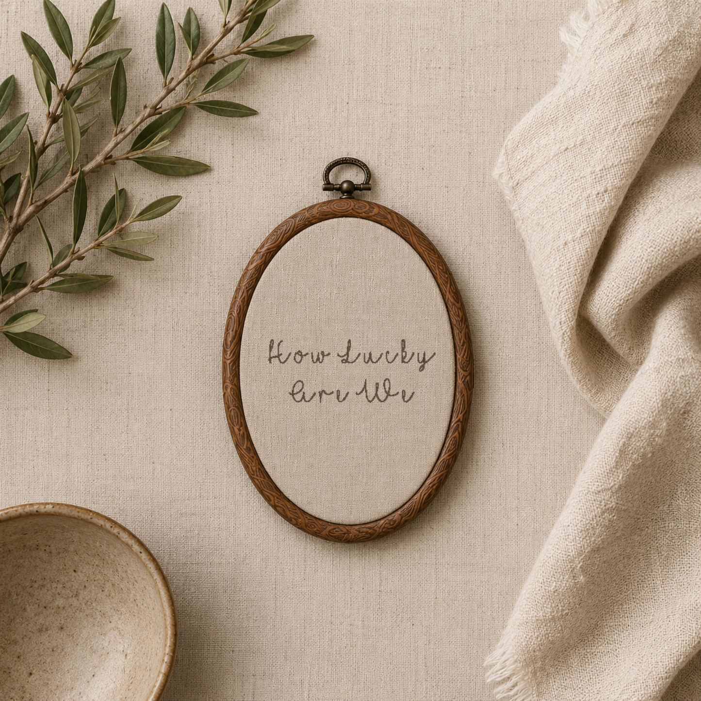Embroidered Home Sign