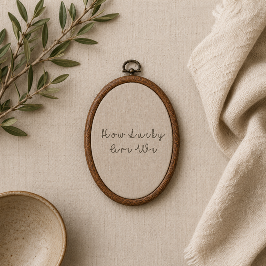 Embroidered Home Sign