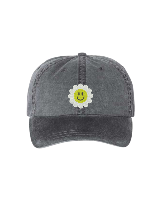 Green Daisy Smiley Hat