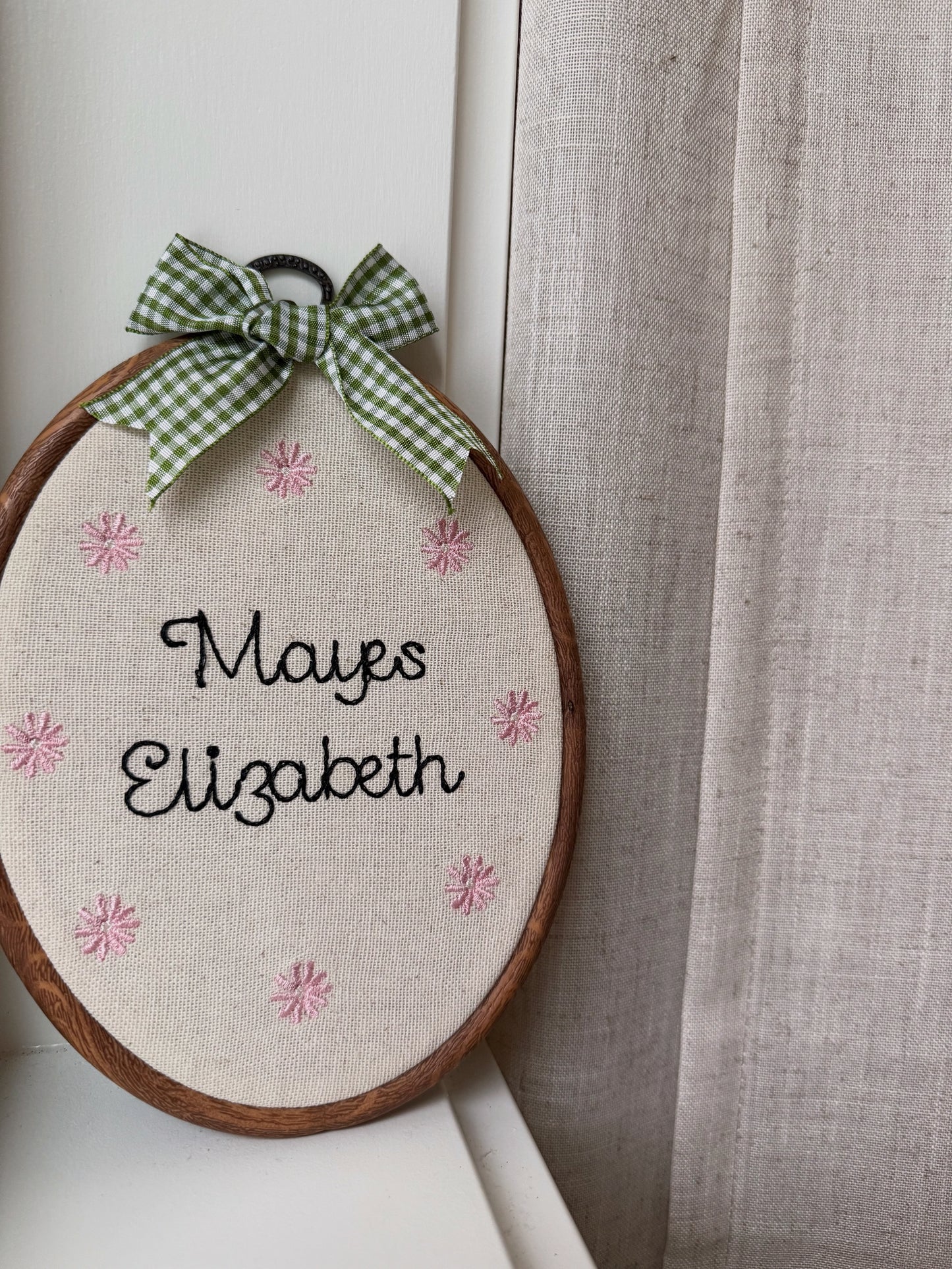 Embroidered Name Frame