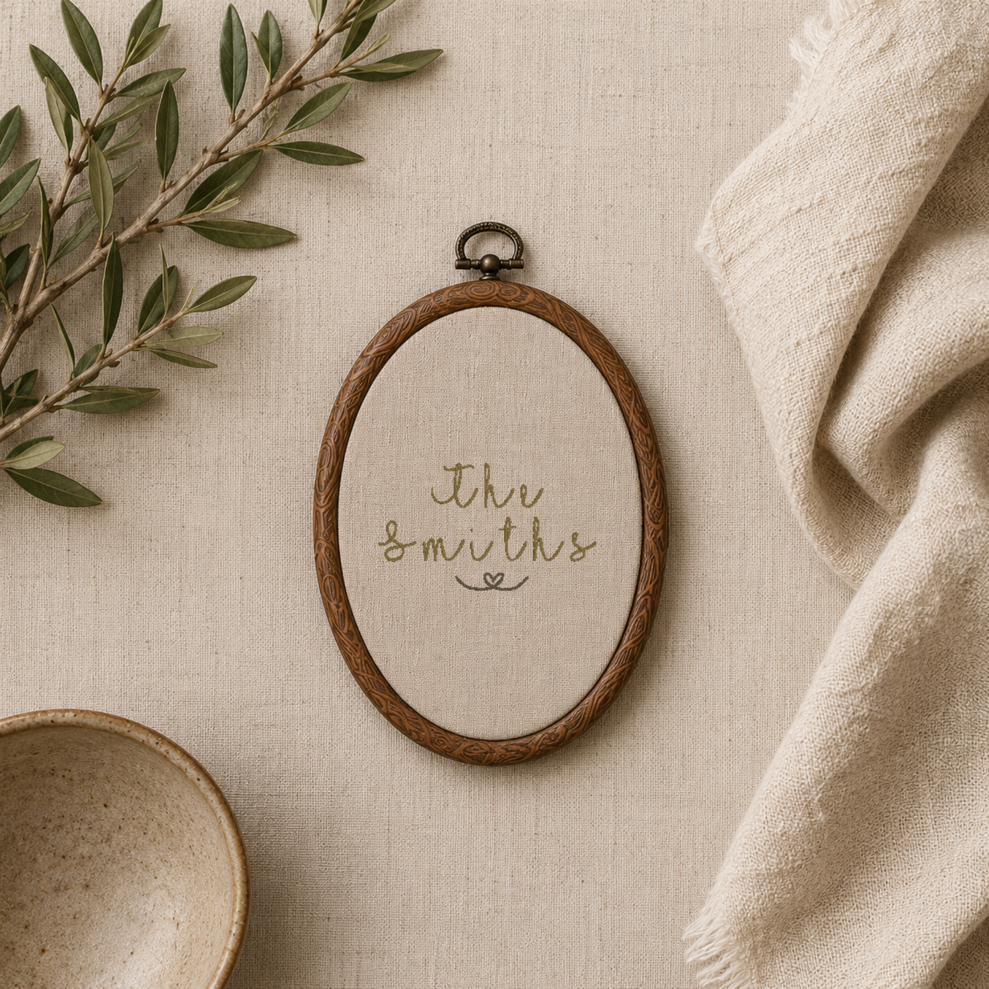Embroidered Home Sign