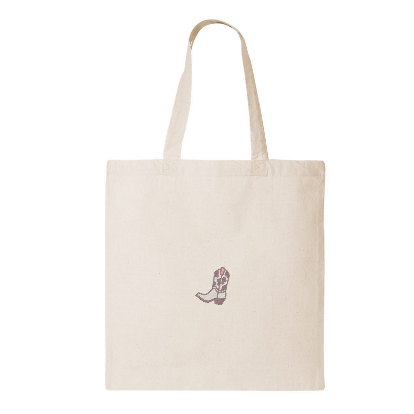 Embroidered Cowboy Boot Tote Bag