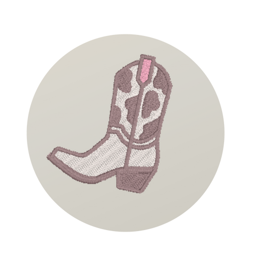 Embroidered Cowboy Boot Tote Bag