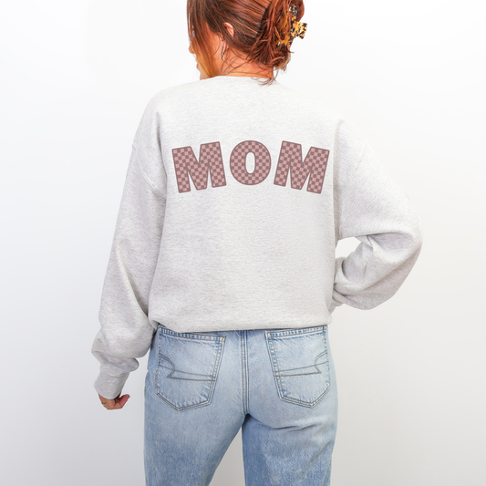 Checkered Mom Crewneck