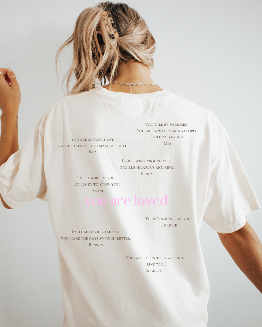 Custom You Are Loved Graphic T Shirt