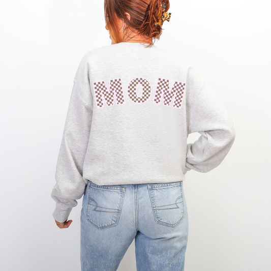 Checkered Mom Crewneck