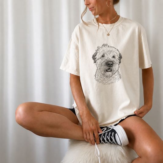 Custom Pet Sketch T Shirt