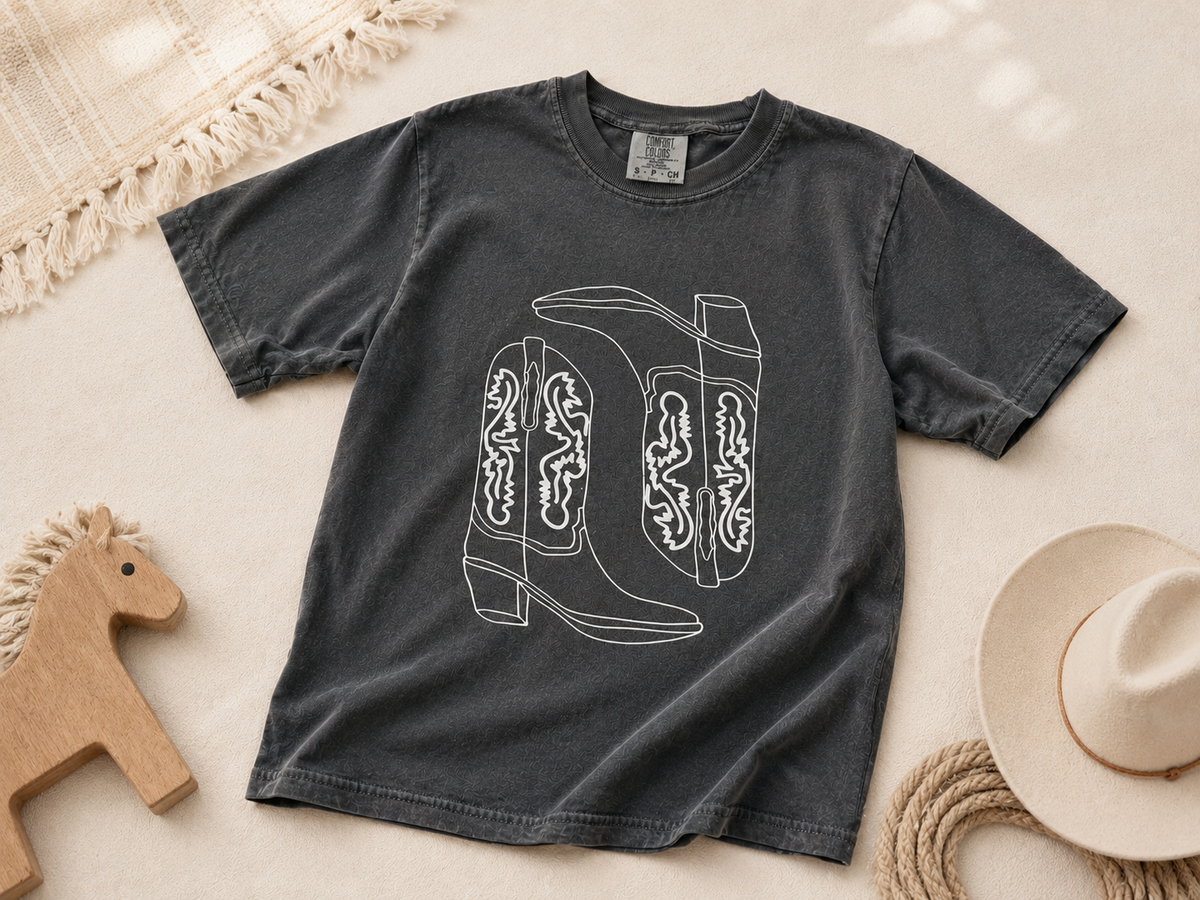 Youth Cowboy Boots T Shirt