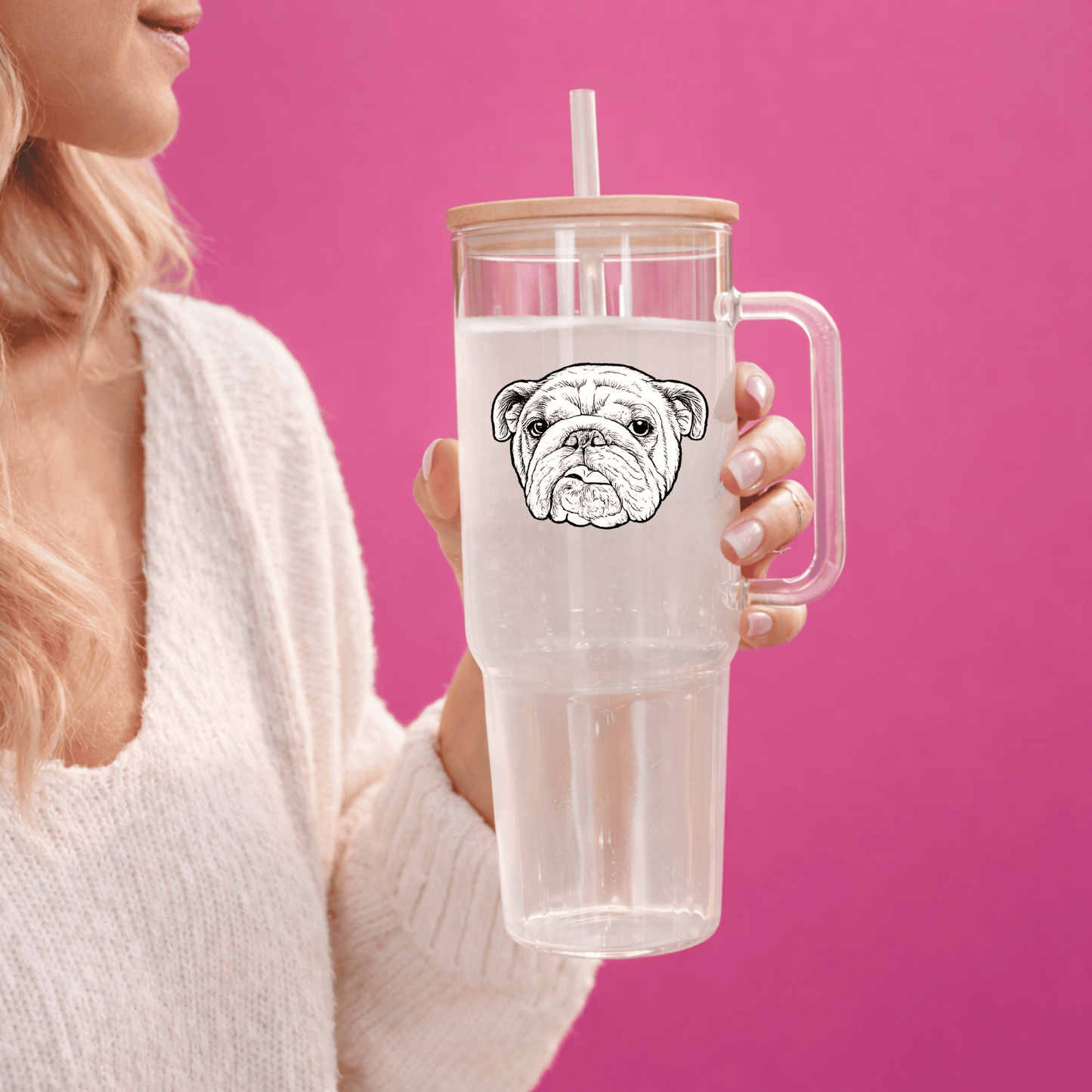 Glass Tumbler with Handle