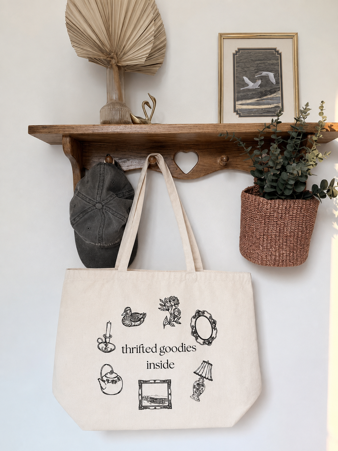 Thrifted Goodies Inside Tote