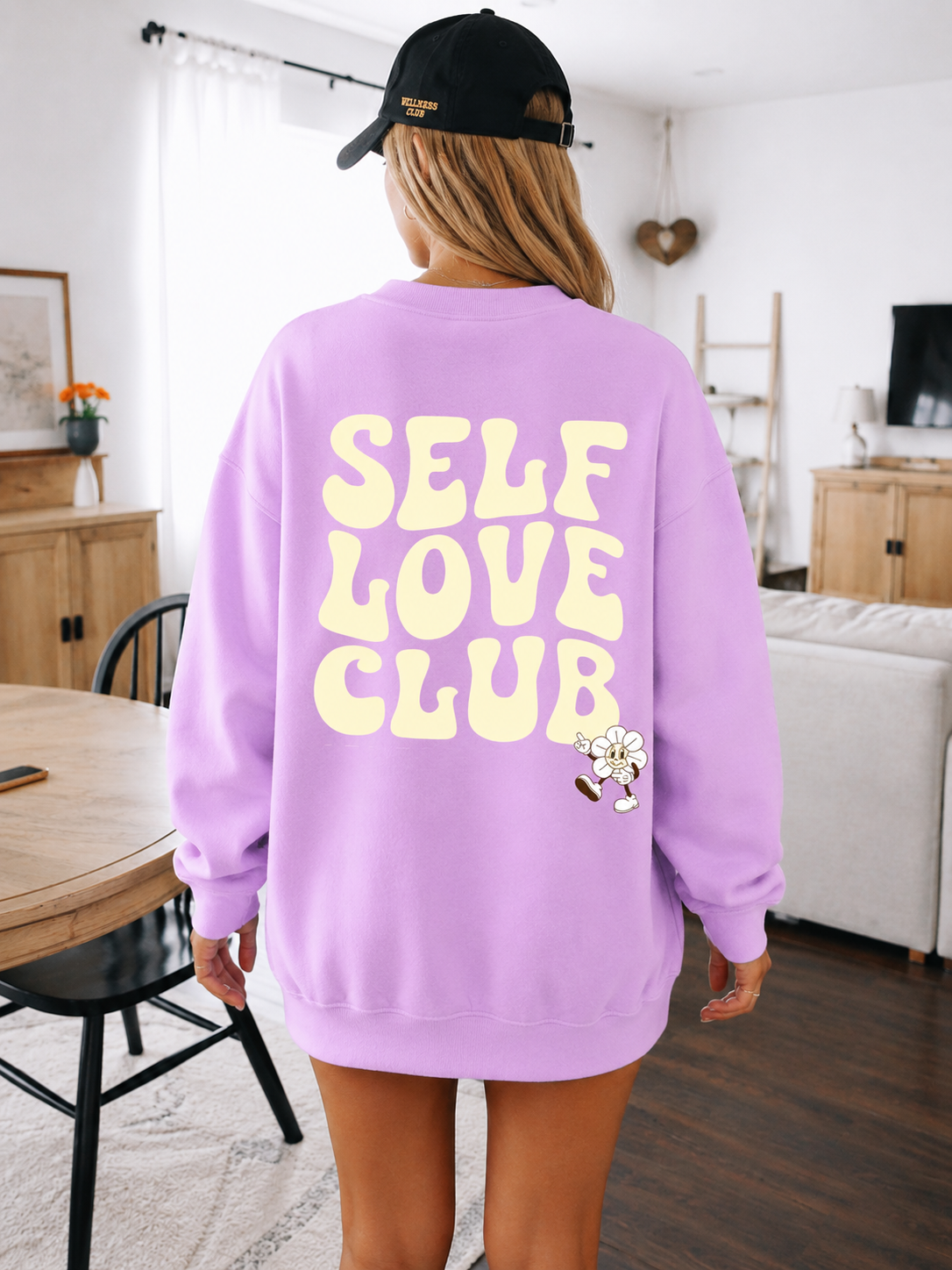 Purple Self Love Club Crewneck