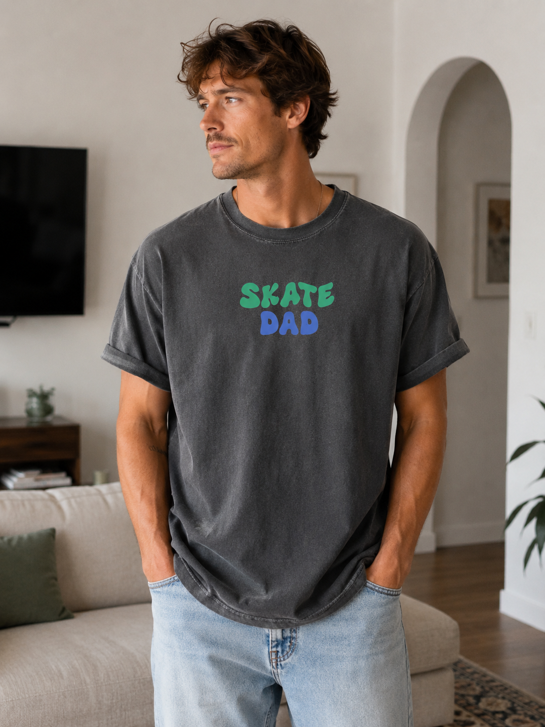 Customizable Skate Dad Graphic T