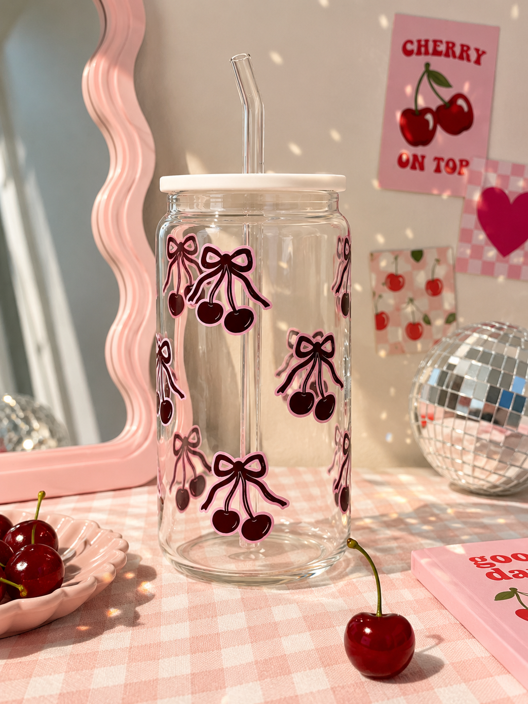 Retro Cherry Bow