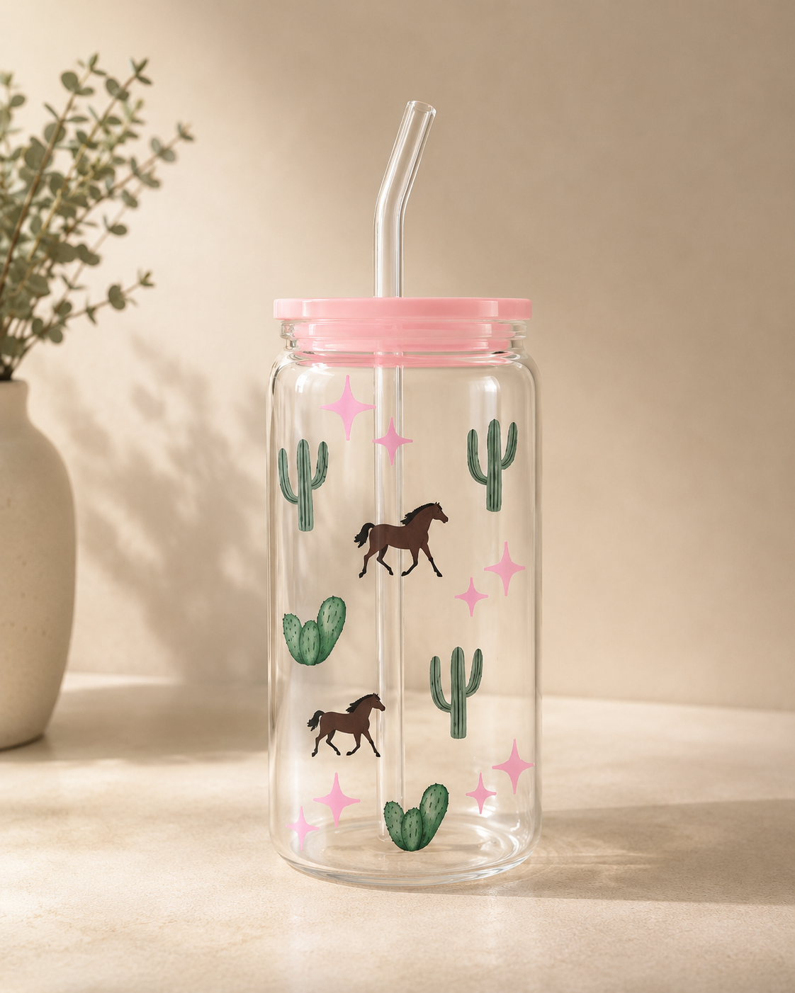 Desert Cowboy Glass Tumbler