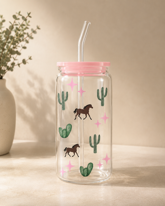 Desert Cowboy Glass Tumbler