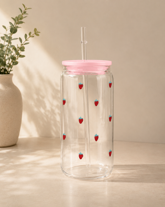 Mini Strawberry Glass Tumbler