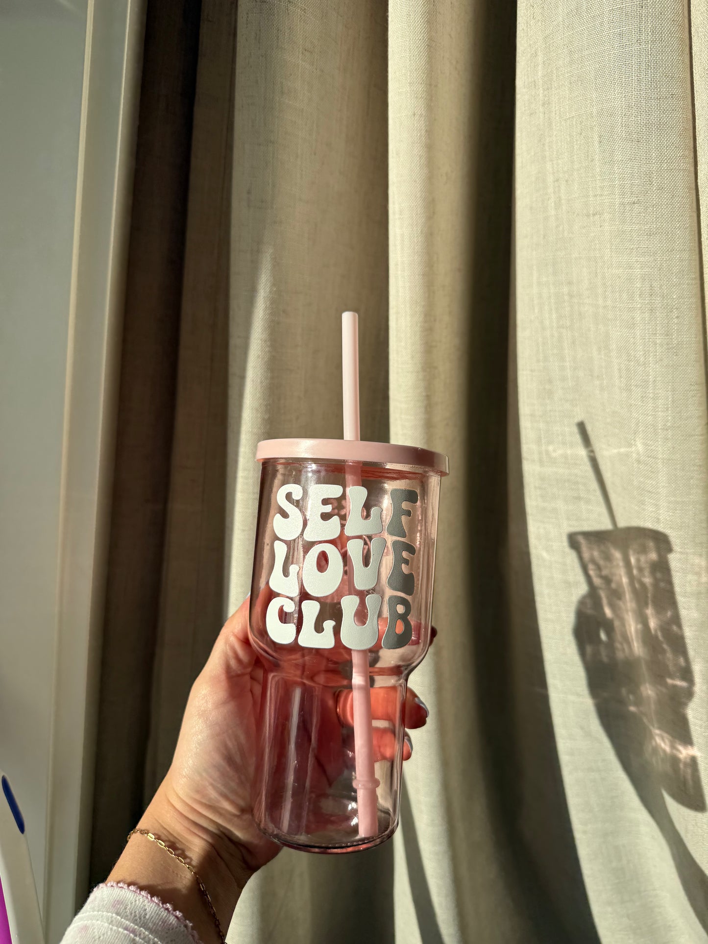 Self Love Club Coloured Glass Tumbler