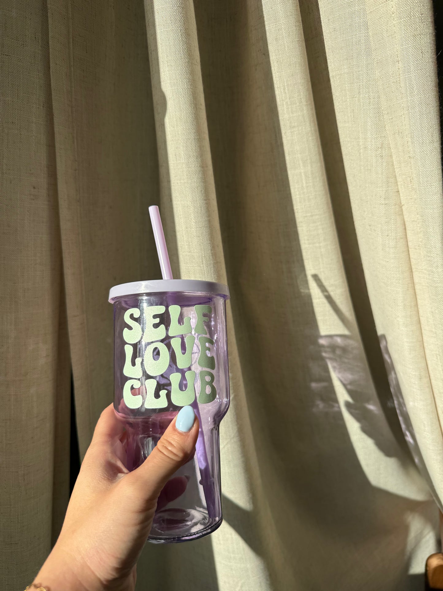Self Love Club Coloured Glass Tumbler