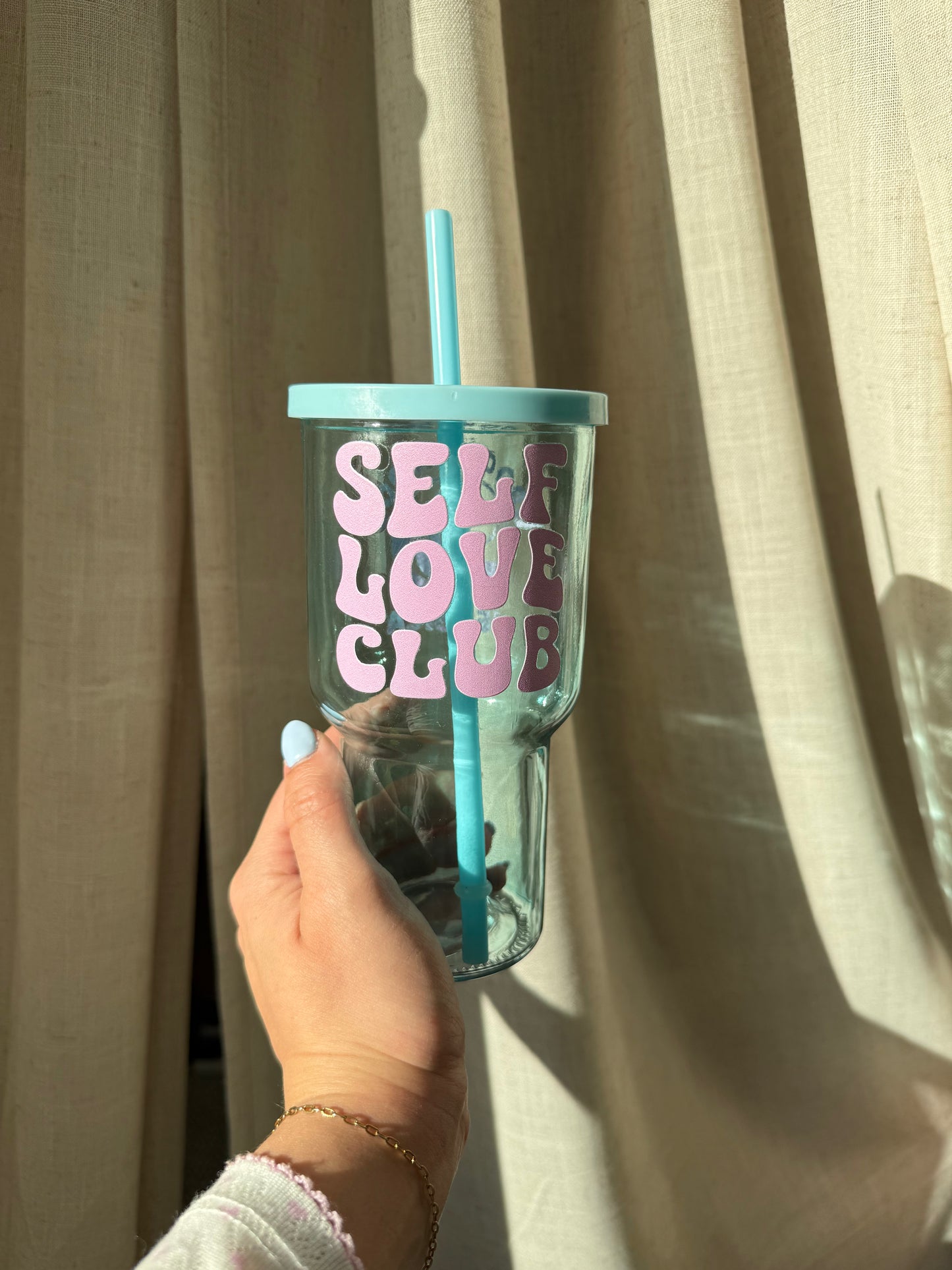 Self Love Club Coloured Glass Tumbler