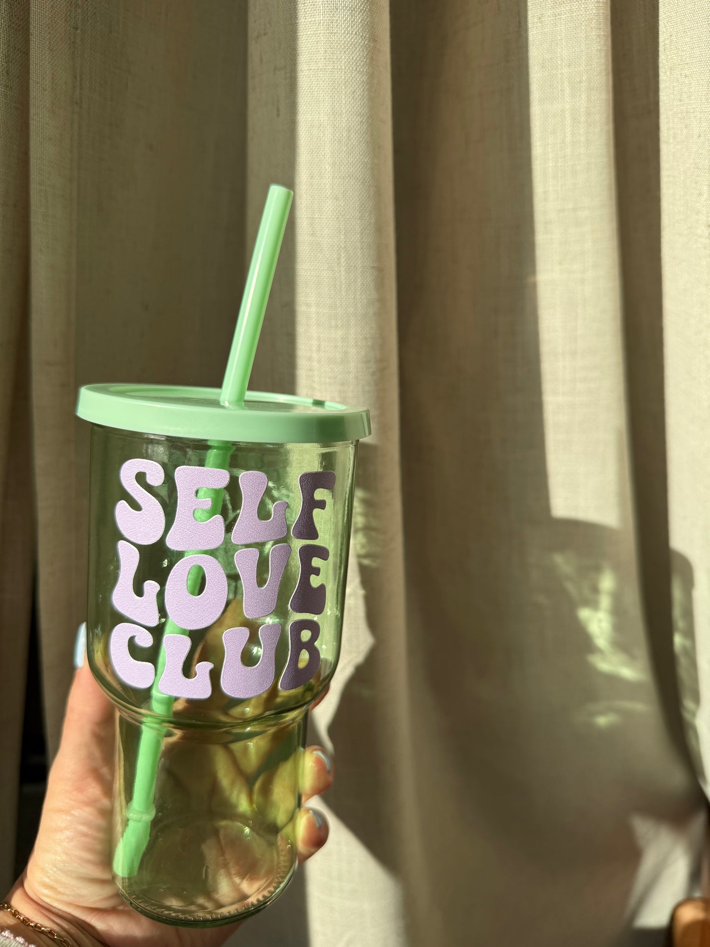 Self Love Club Coloured Glass Tumbler