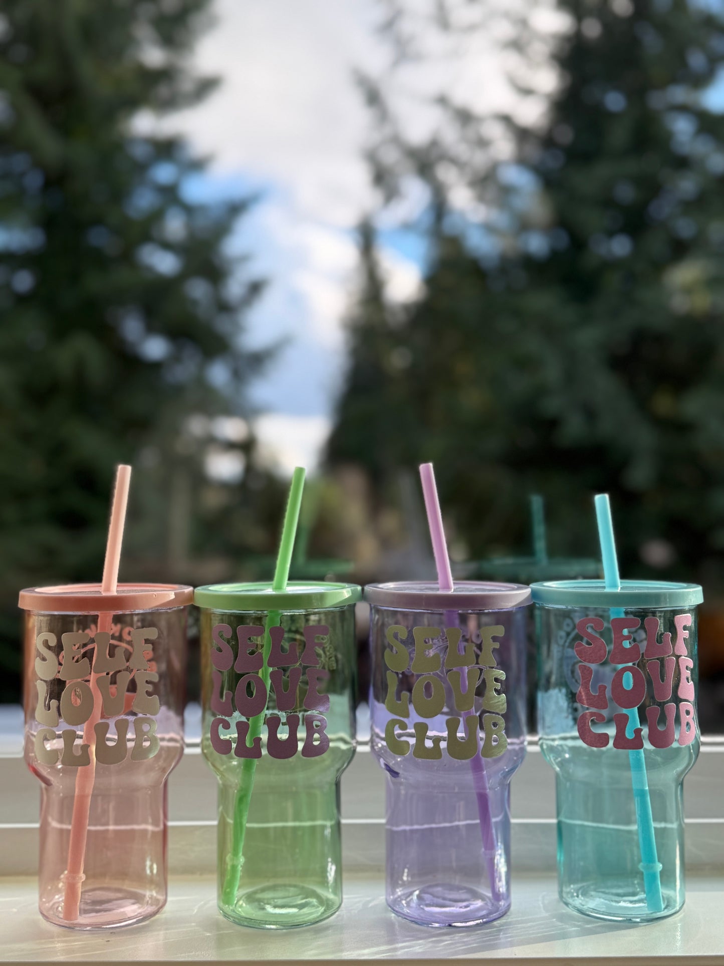 Self Love Club Coloured Glass Tumbler