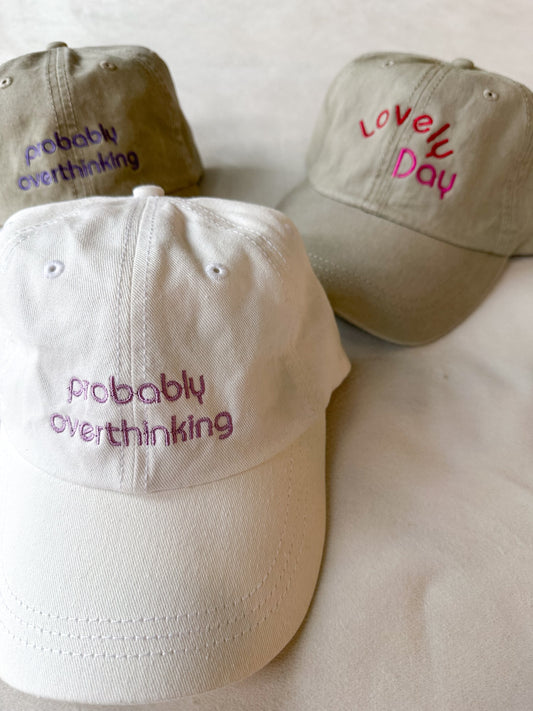 Probably Overthinking Embroidered Hat