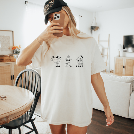 Crazy Coffee Graphic T Shirt