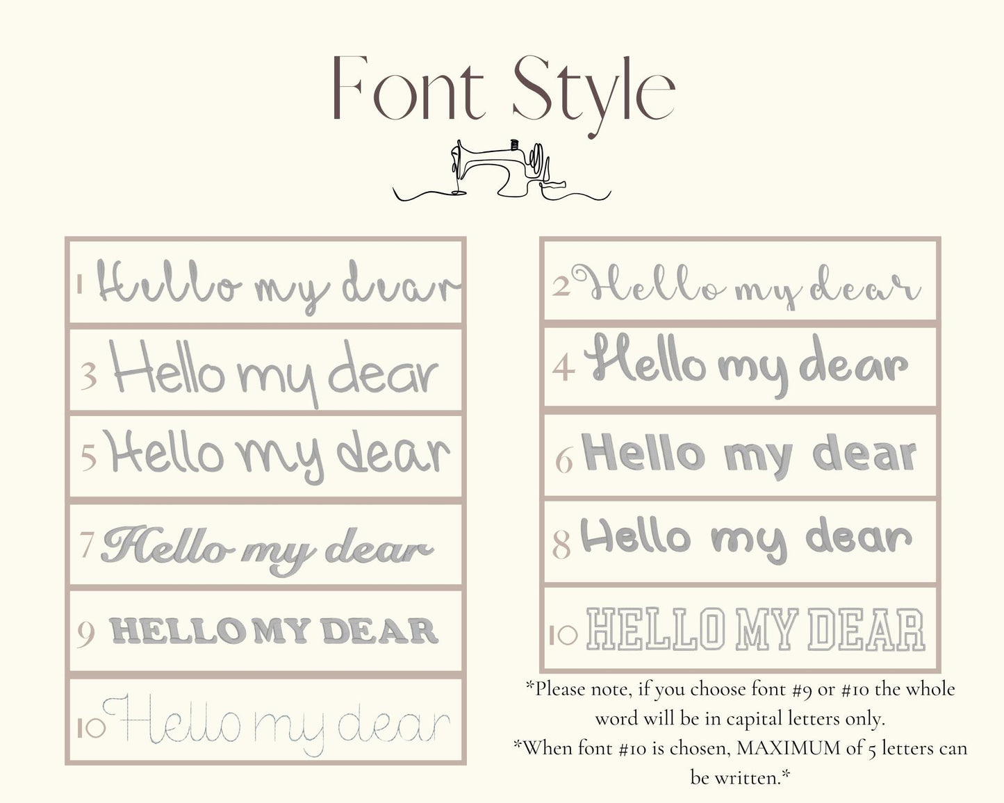 Patterned Embroidered Name Frame