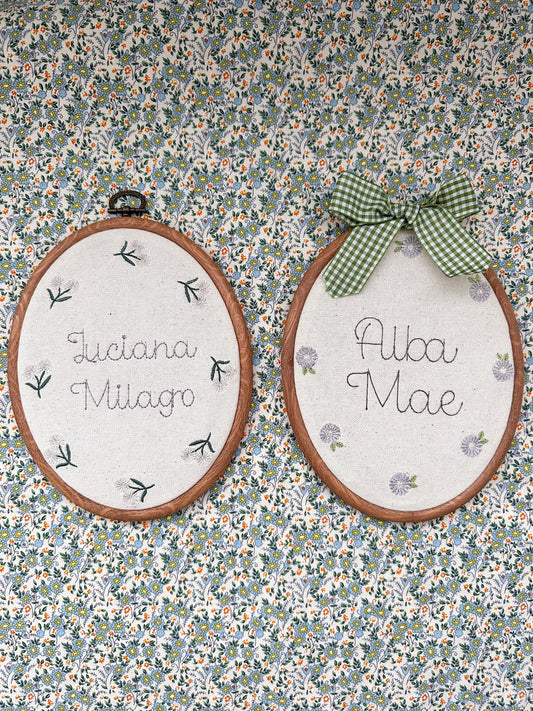 Embroidered Name Frame